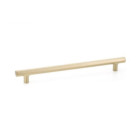 Emtek Mod Hex Extended Cabinet Pull with 6 in Center to Center Satin Brass Finish 86685US4